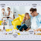 Personalized Father’s Day board game featuring a photo collage of dad and child sharing fun moments together, with custom game spaces.
